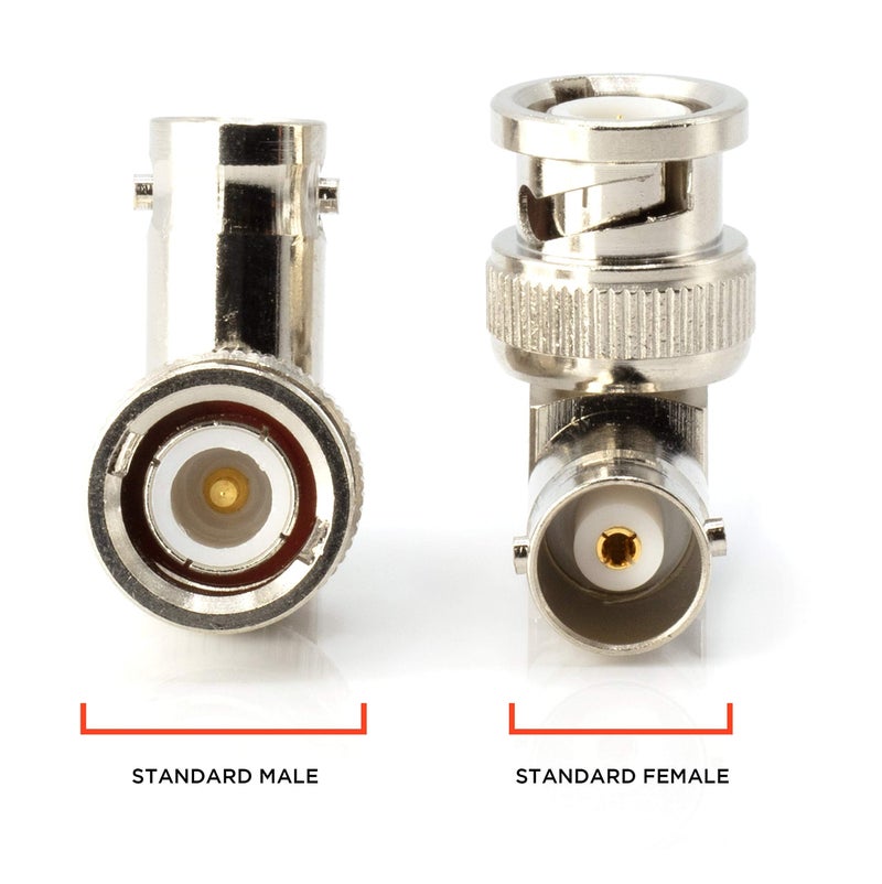 THE CIMPLE CO BNC Elbow Male Female Adapter, 90 Degree Angle, 4 Pack, UL Listed - Image 4